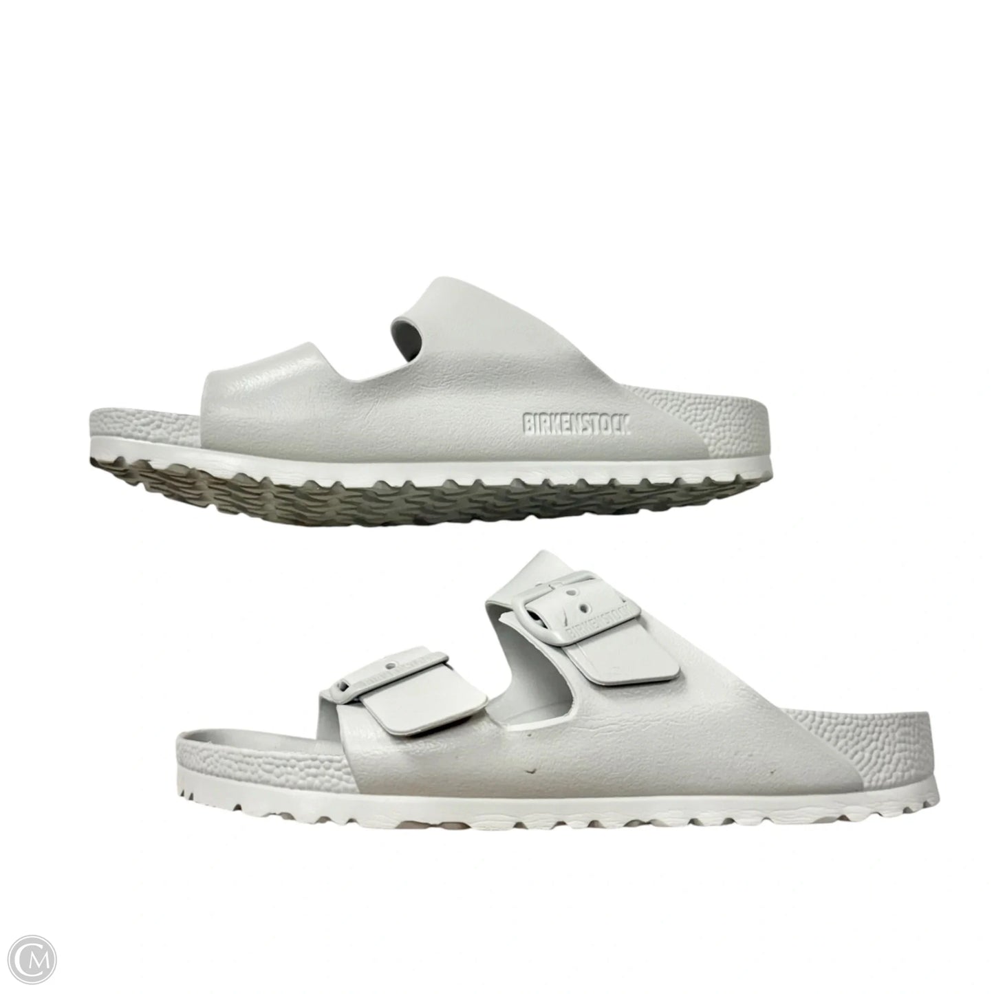 Sandals Flats By Birkenstock In Grey, Size: 9