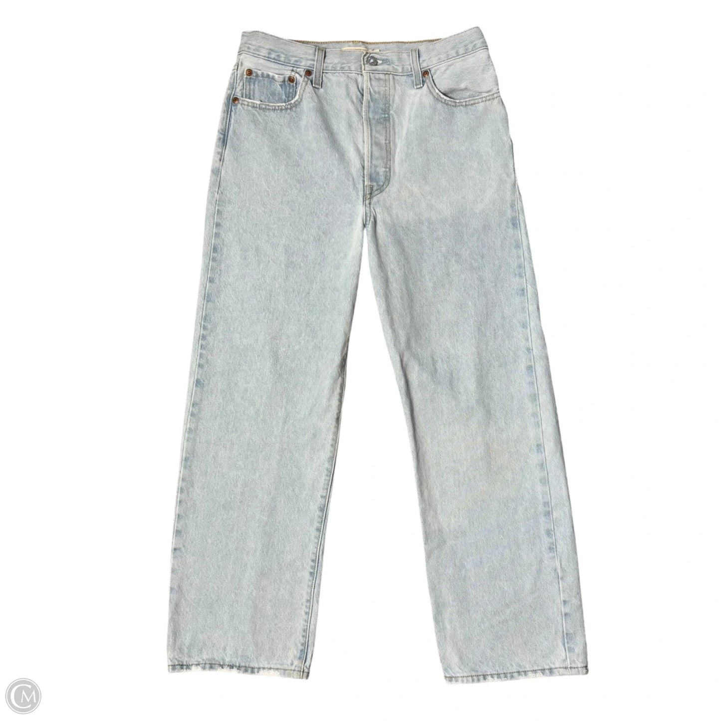 Jeans Straight By Levis In Blue Denim, Size: 8