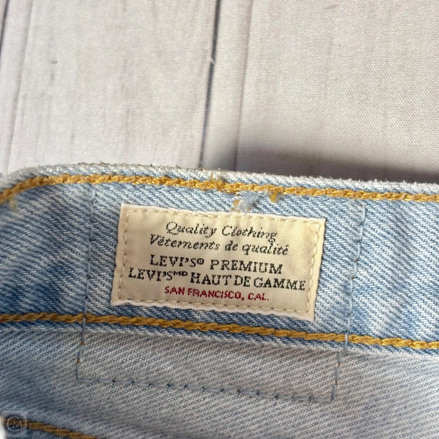 Jeans Straight By Levis In Blue Denim, Size: 8