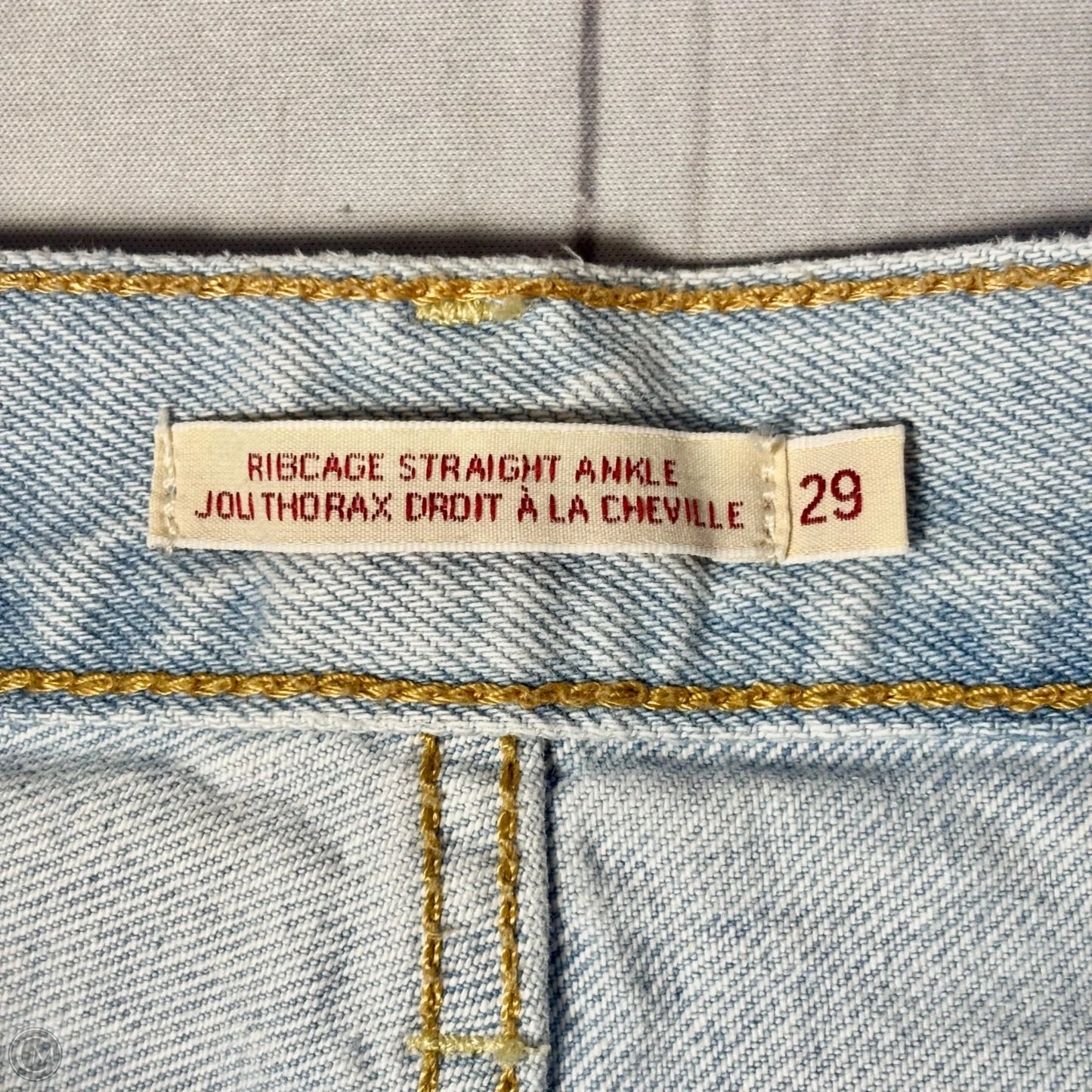 Jeans Straight By Levis In Blue Denim, Size: 8