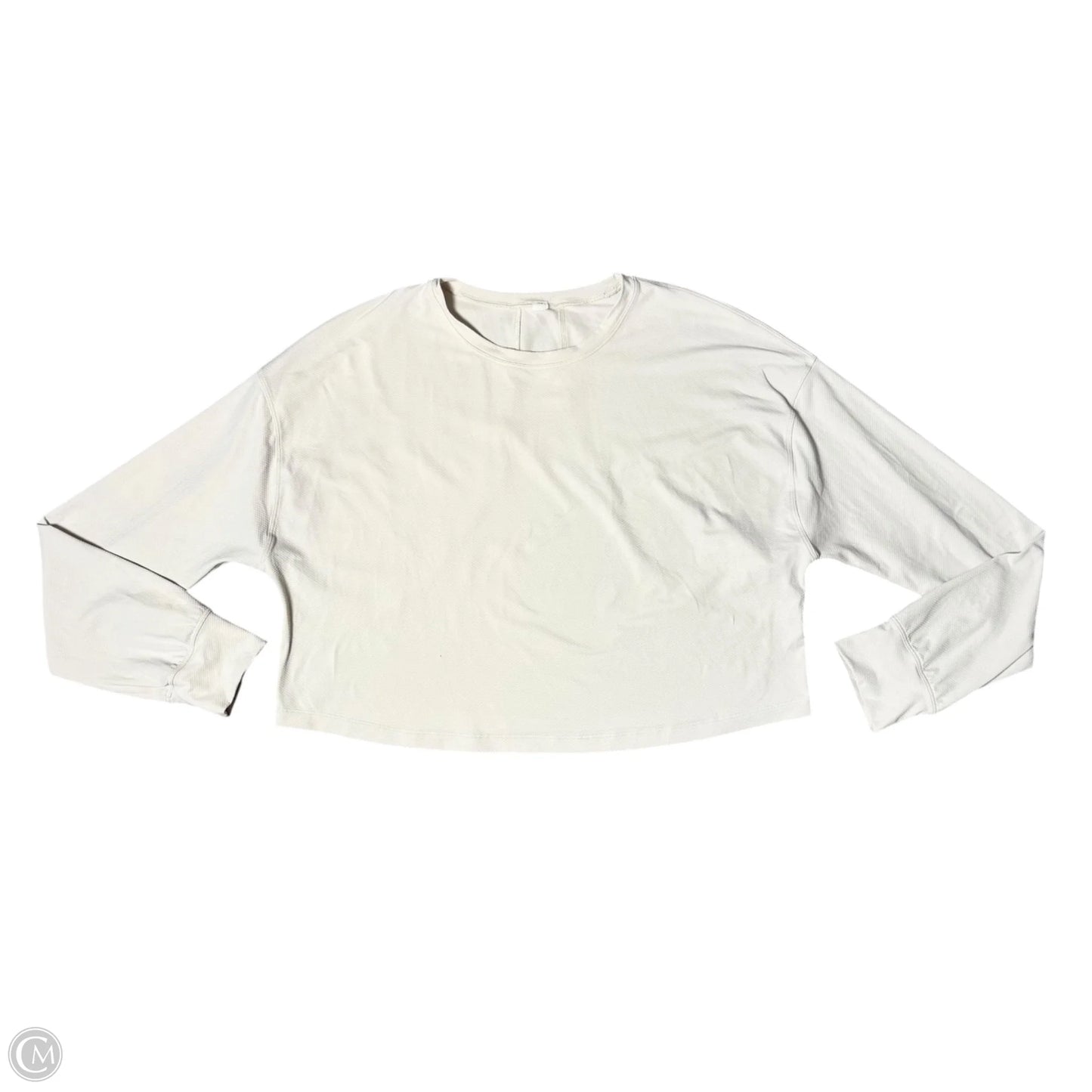 Athletic Top Long Sleeve Crewneck By Lululemon In Cream, Size: M