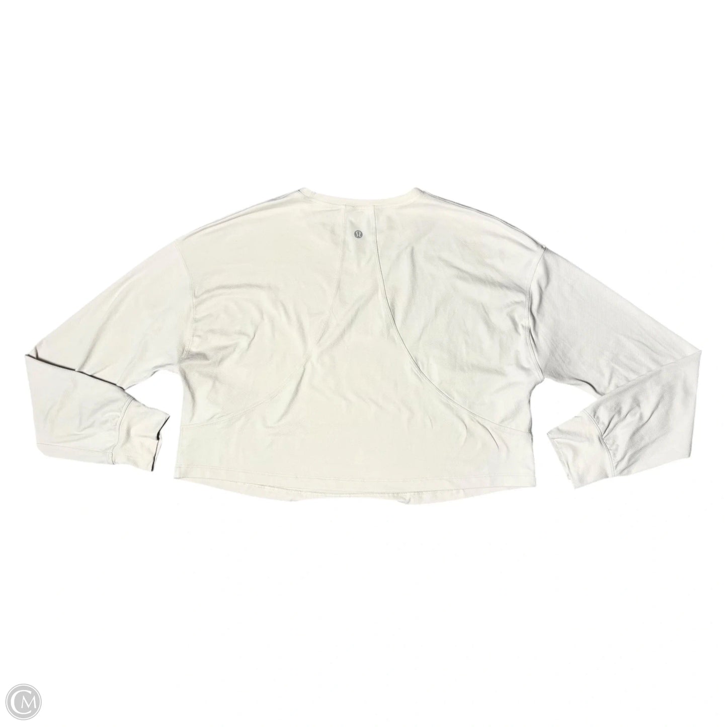 Athletic Top Long Sleeve Crewneck By Lululemon In Cream, Size: M