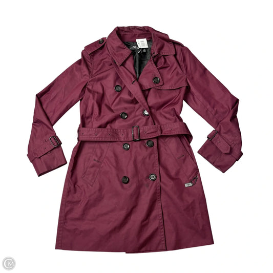 Jacket Designer By Coach In Maroon, Size: S