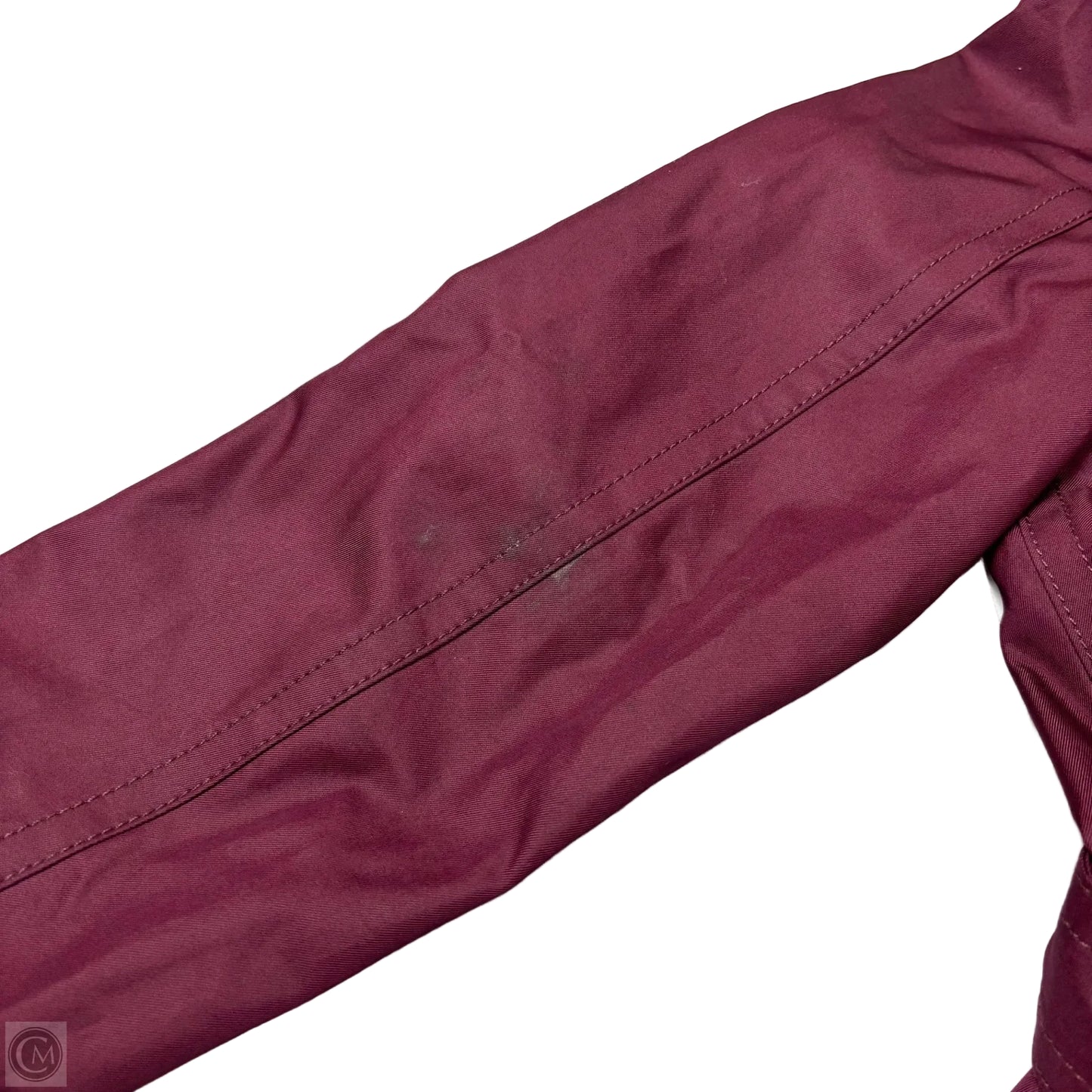 Jacket Designer By Coach In Maroon, Size: S