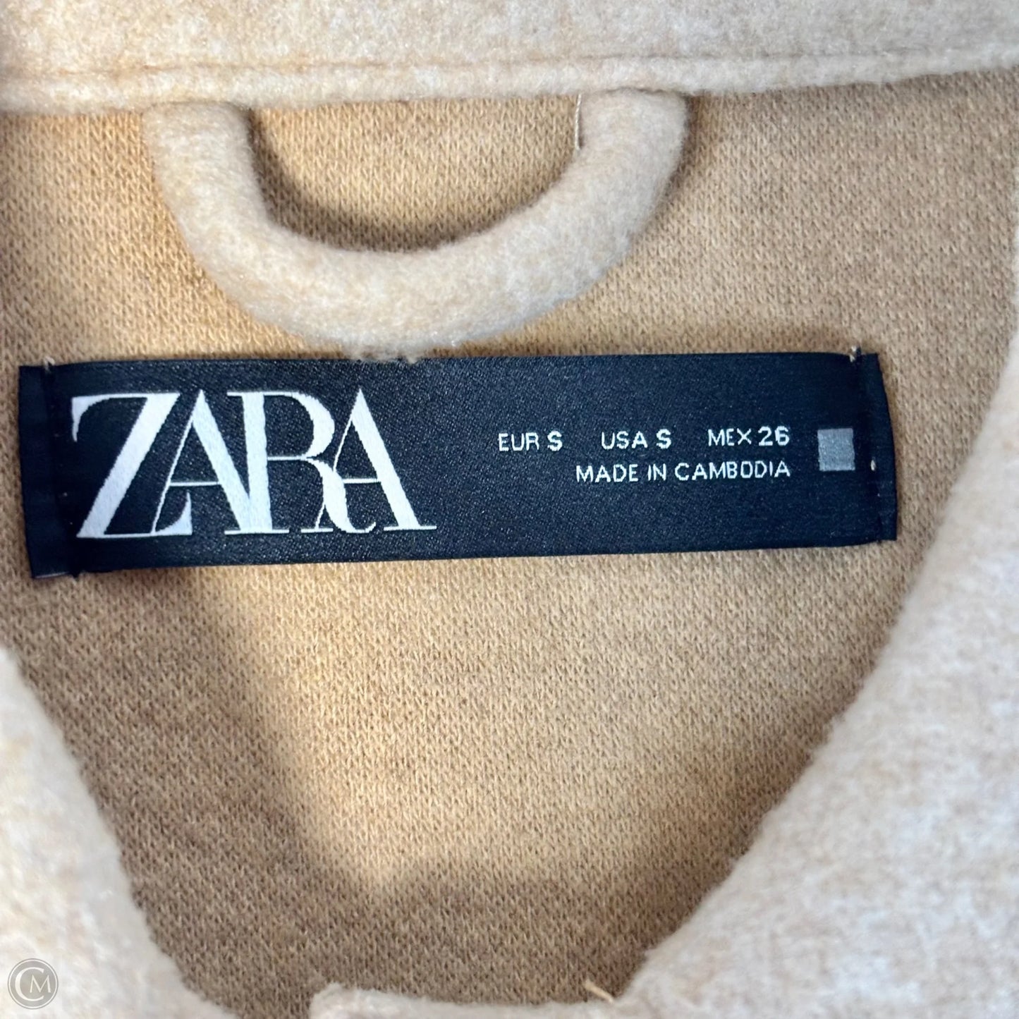 Jacket Shirt By Zara In Tan, Size: S