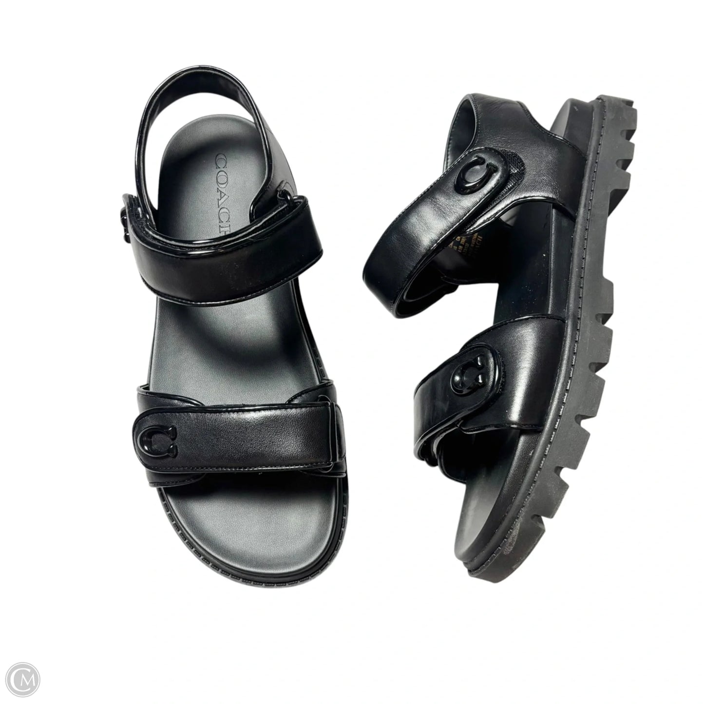 Sandals Designer By Coach In Black, Size: 8.5