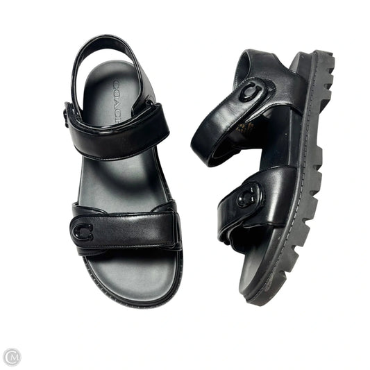 Sandals Designer By Coach In Black, Size: 8.5