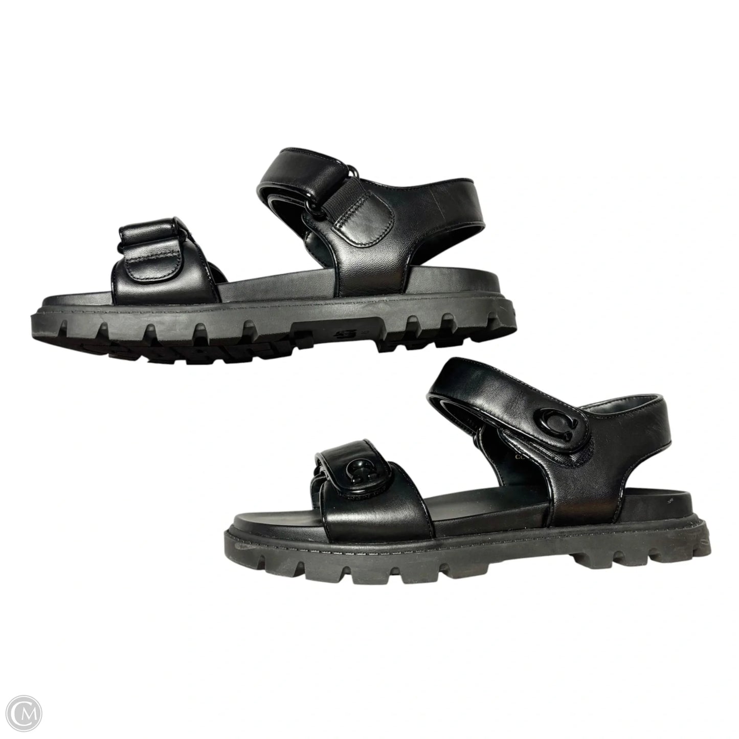 Sandals Designer By Coach In Black, Size: 8.5