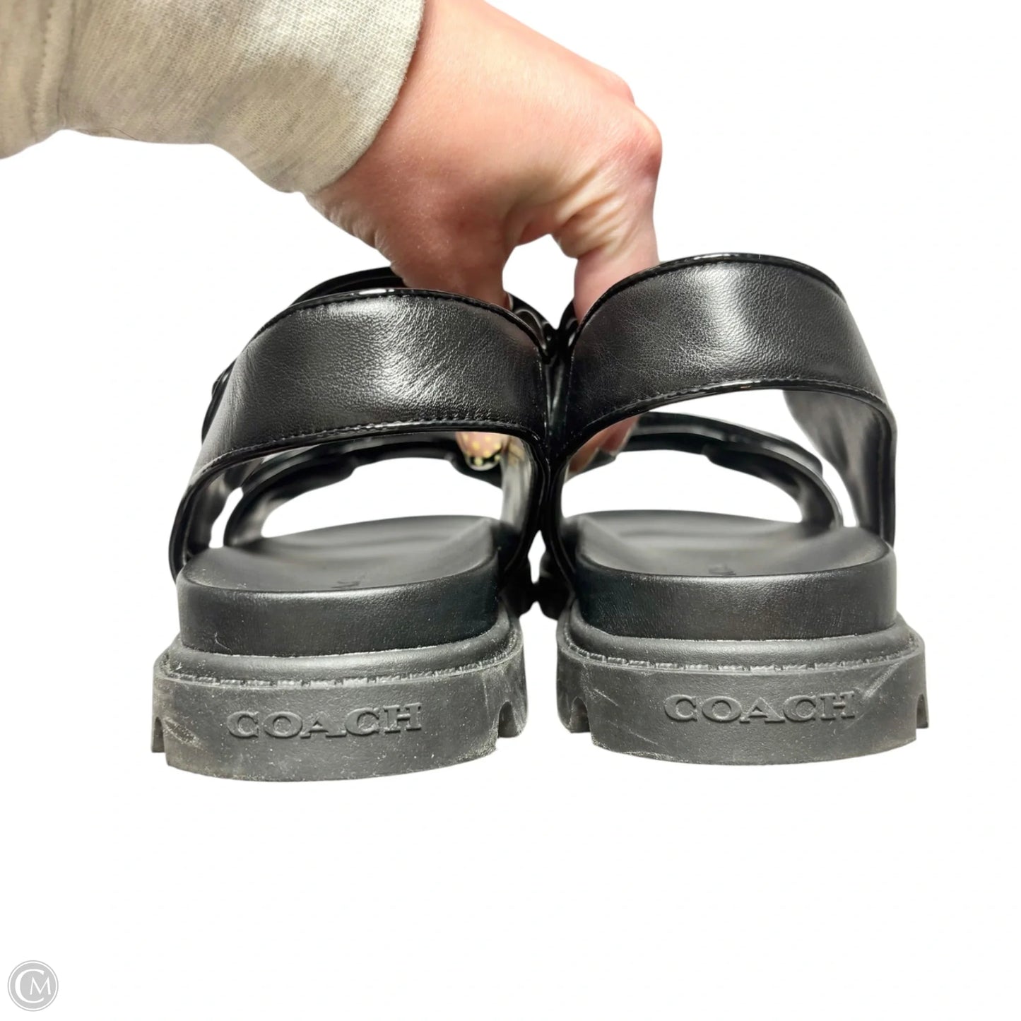 Sandals Designer By Coach In Black, Size: 8.5