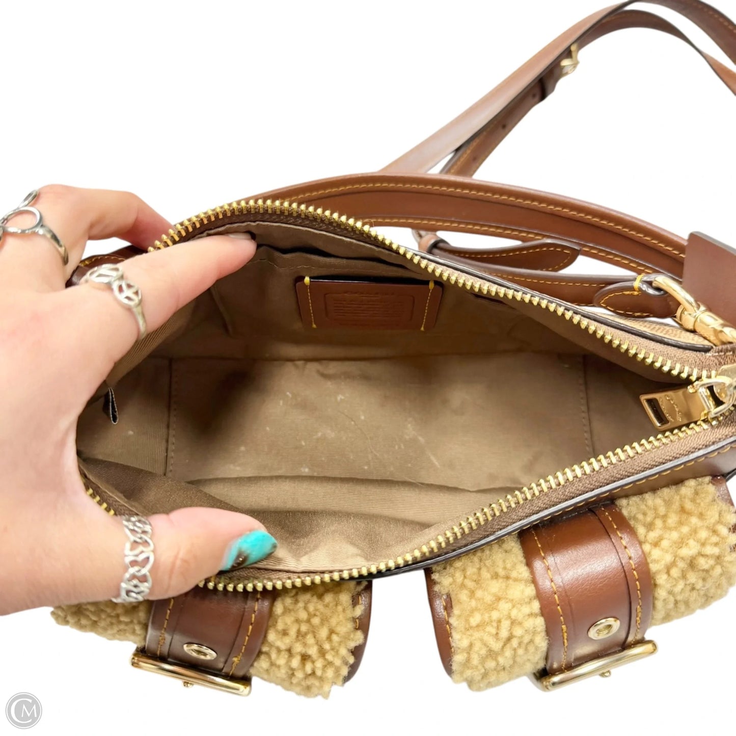 Handbag Designer By Coach, Size: Small