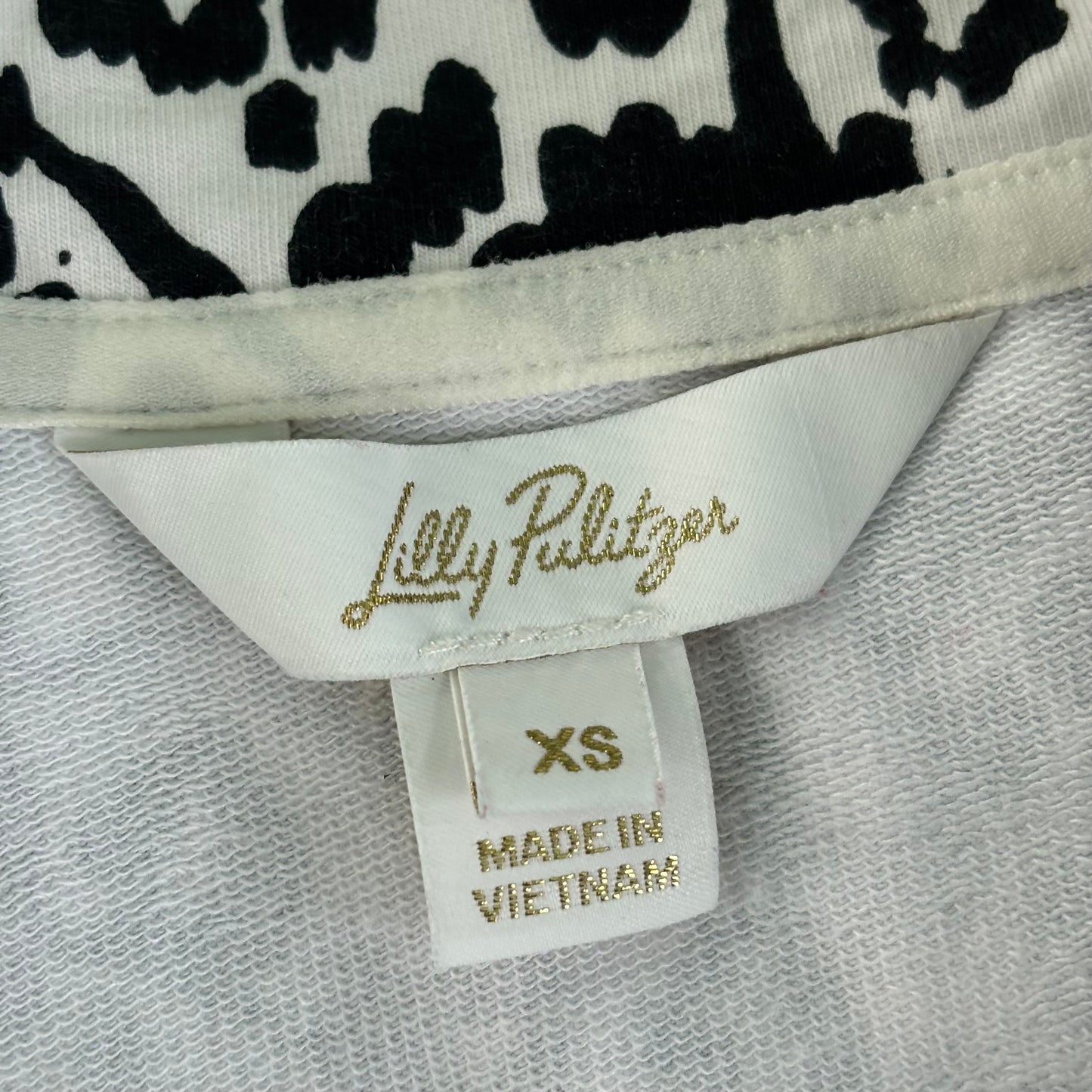 Sweatshirt Designer By Lilly Pulitzer In Black & White, Size: Xs