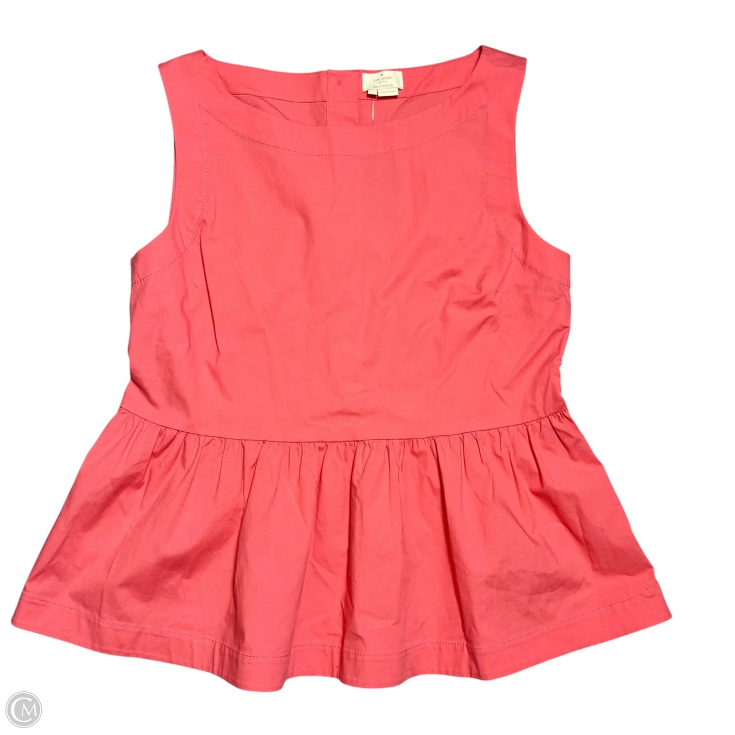 Top Sleeveless Designer By Kate Spade In Coral, Size: L