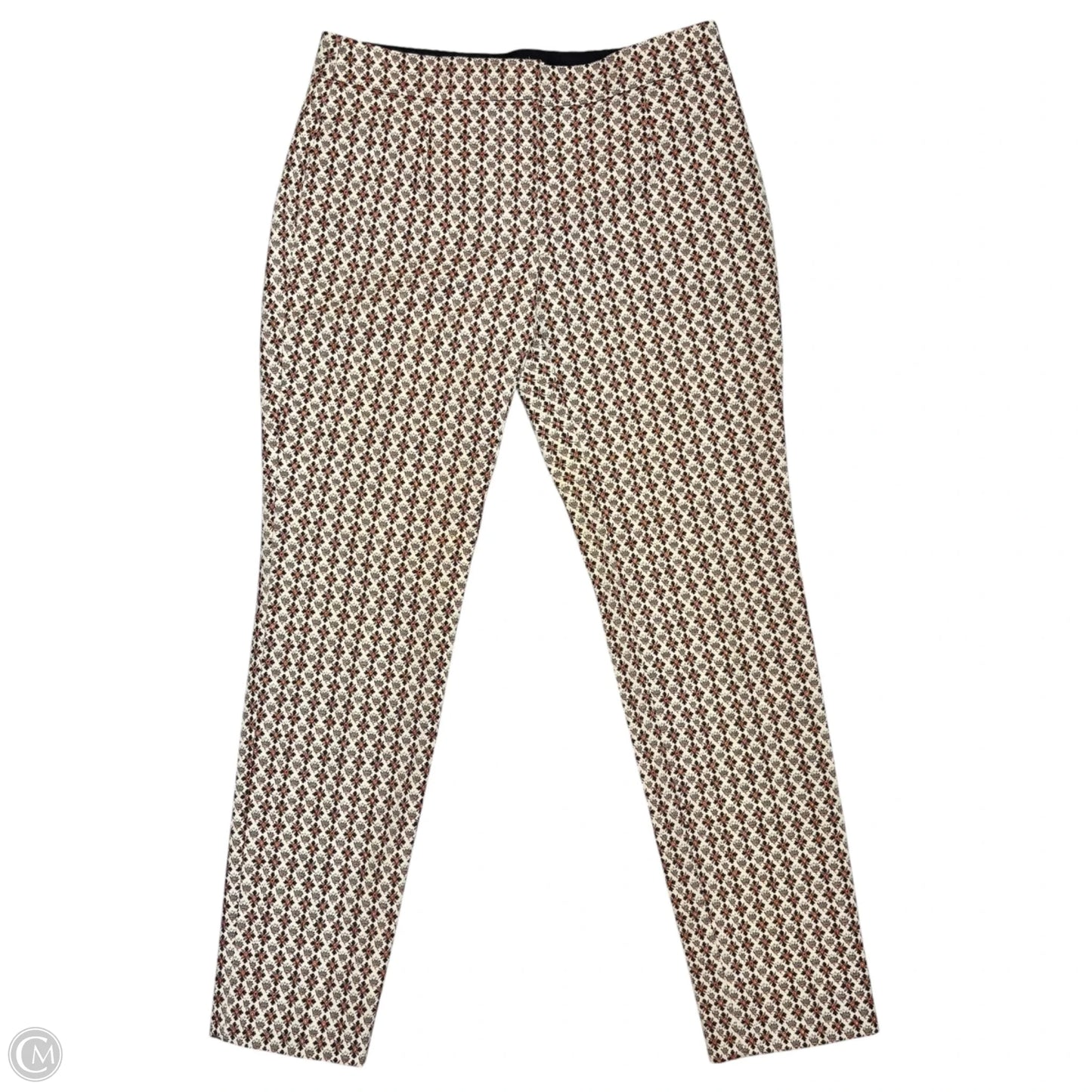 Pants Designer By Tory Burch In Cream & Orange, Size: 0