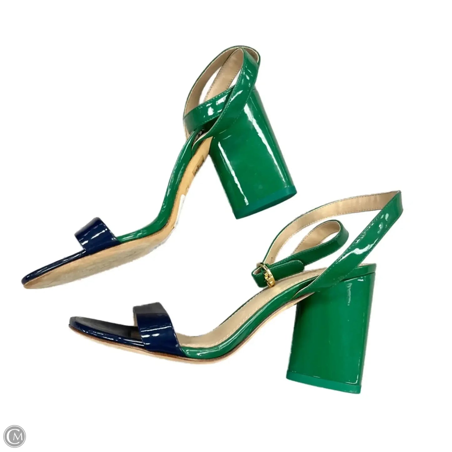 Sandals Designer By Tory Burch In Blue & Green, Size: 5