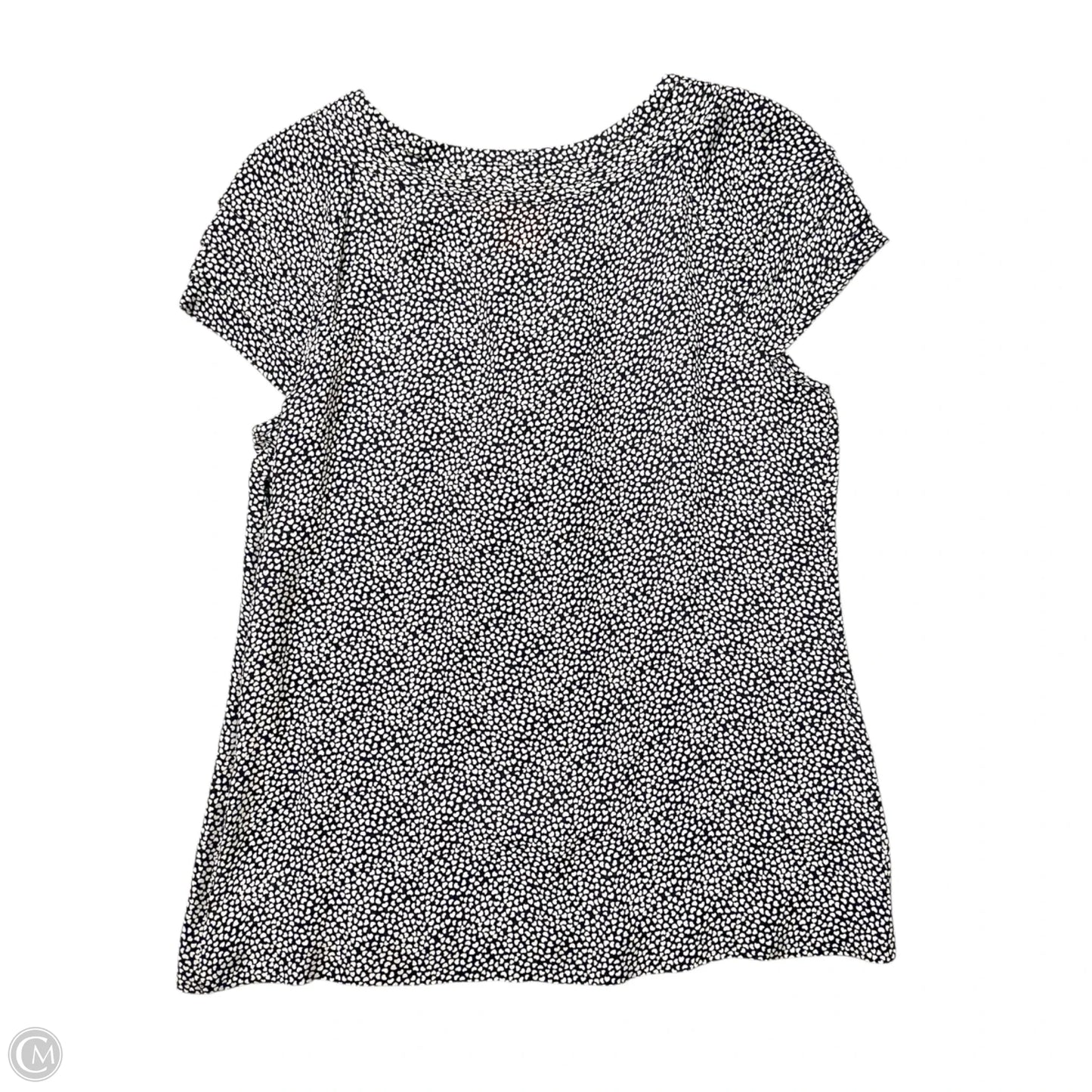 Top Short Sleeve Designer By Tory Burch In Blue & White, Size: M