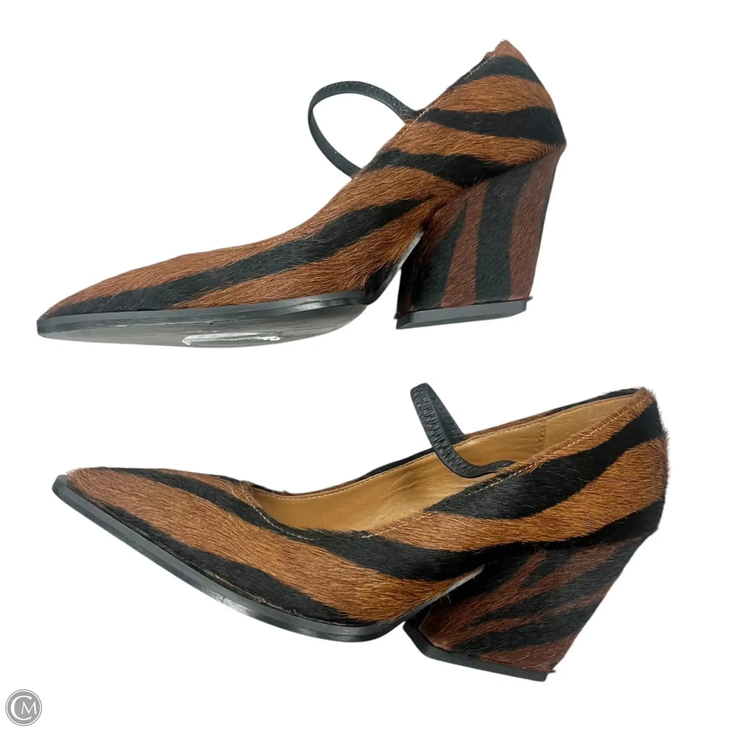 Shoes Heels Block By All Tomorrow's Parties In Zebra Print, Size: 6.5