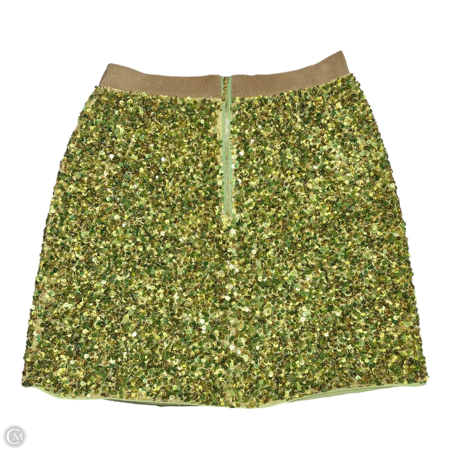 Skirt Designer By Kate Spade In Gold & Green, Size: 6