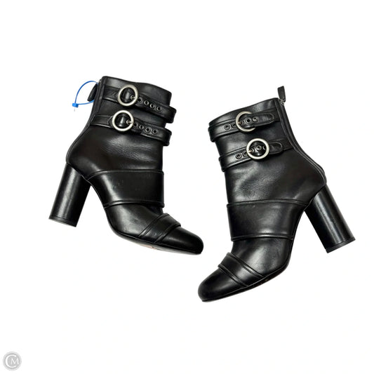 Boots Luxury Designer By Lanvin In Black, Size: 7