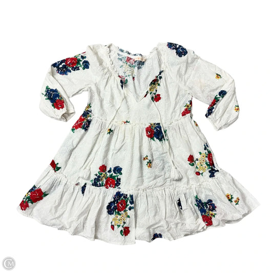 Dress Designer By Tory Burch In Cream & Red, Size: Xs