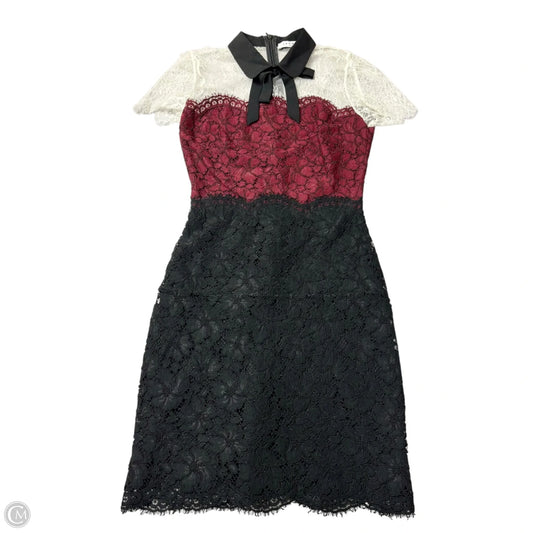 Dress Designer By Sandro In Black & Red, Size: S
