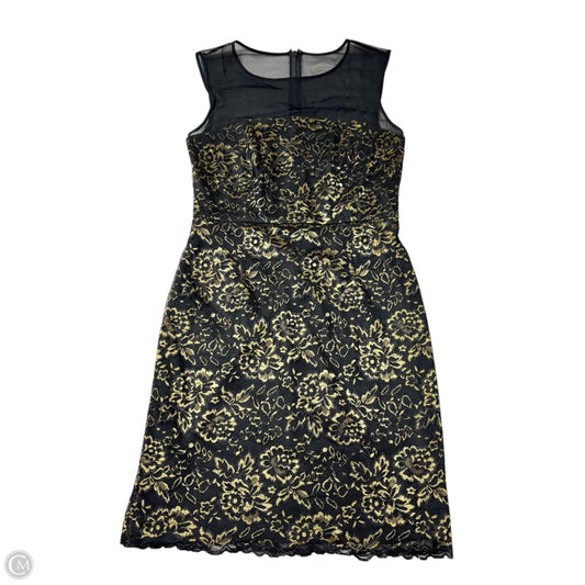 Dress Designer By Diane Von Furstenberg In Black & Gold, Size: S