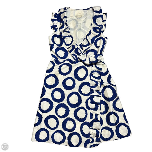 Dress Designer By Kate Spade In Blue & White, Size: 2