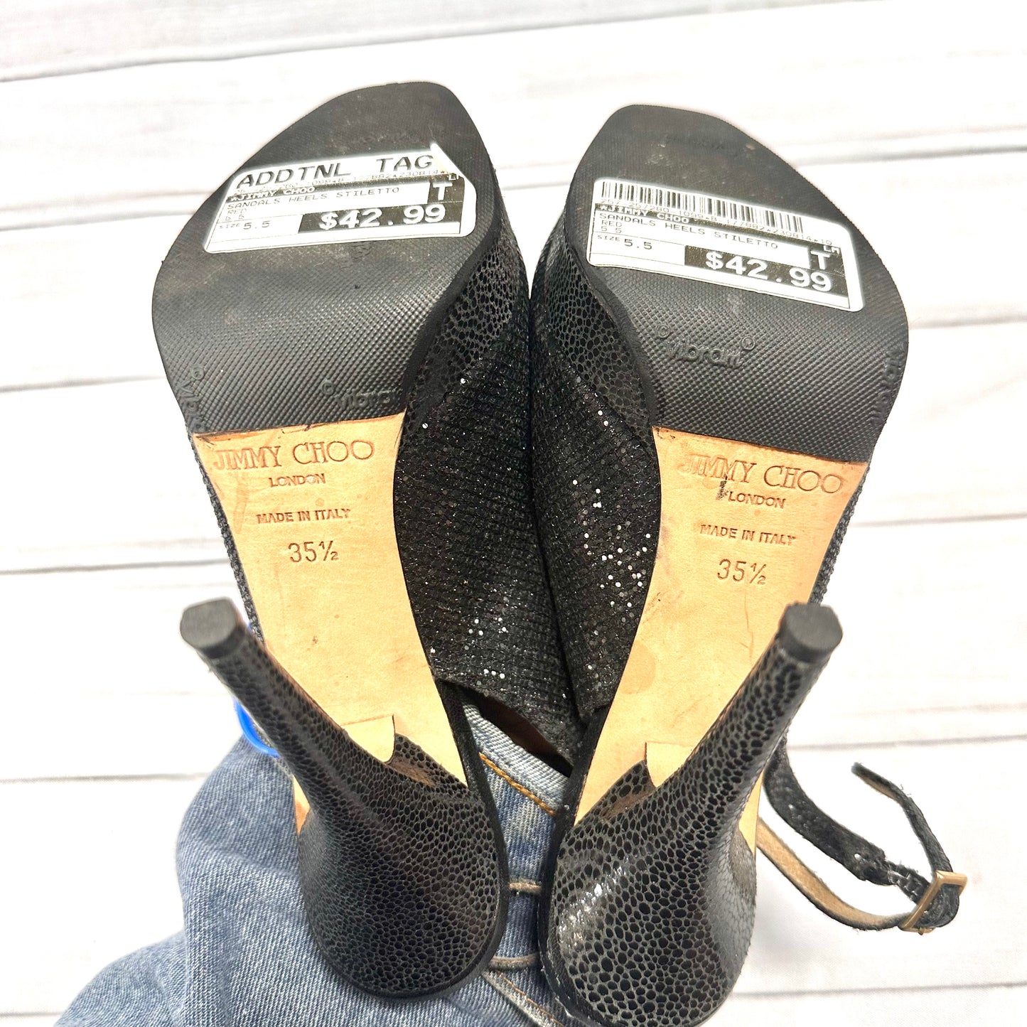 Sandals Heels Stiletto By Jimmy Choo  Size: 5.5