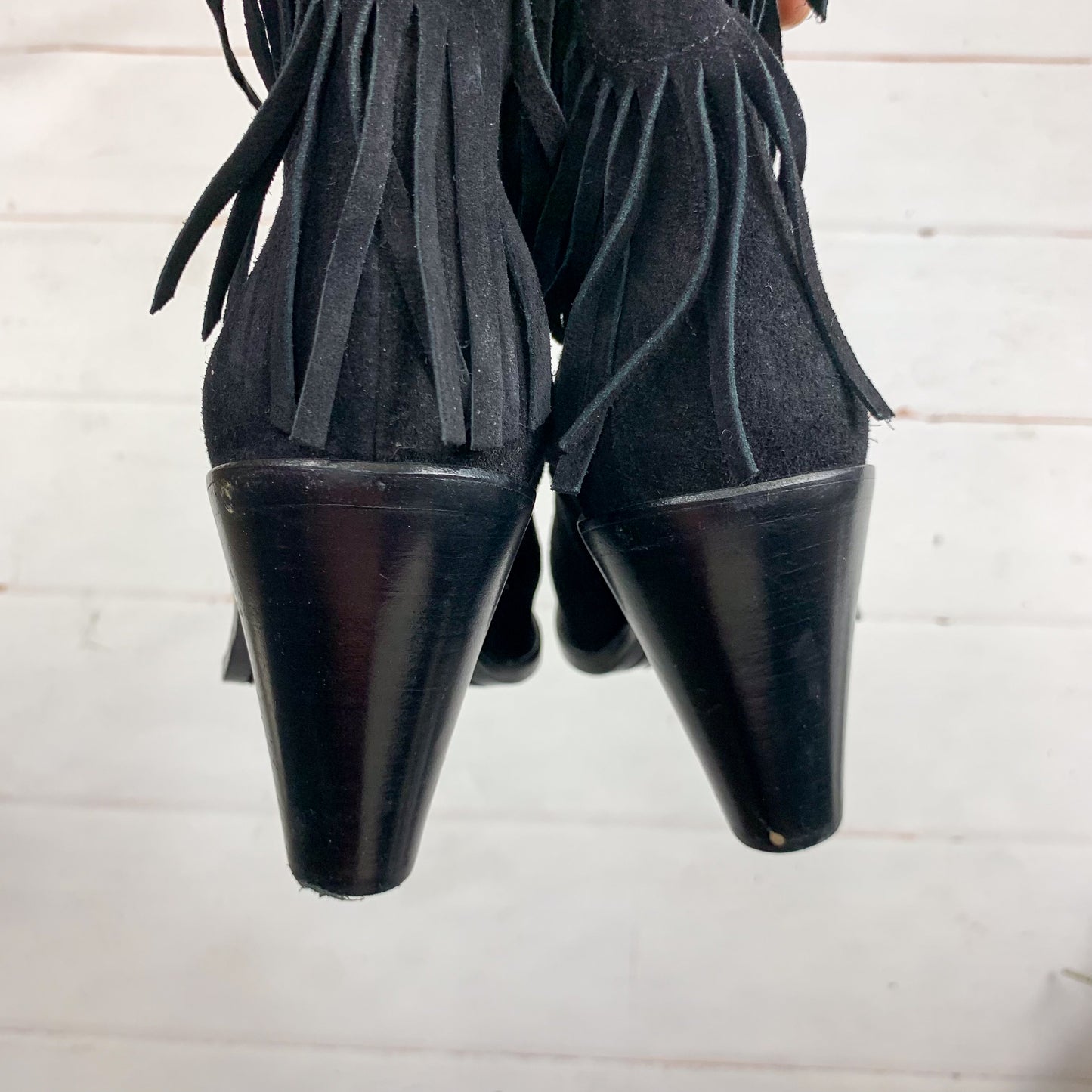 Boots Luxury Designer By Yves Saint Laurent  Size: 8.5
