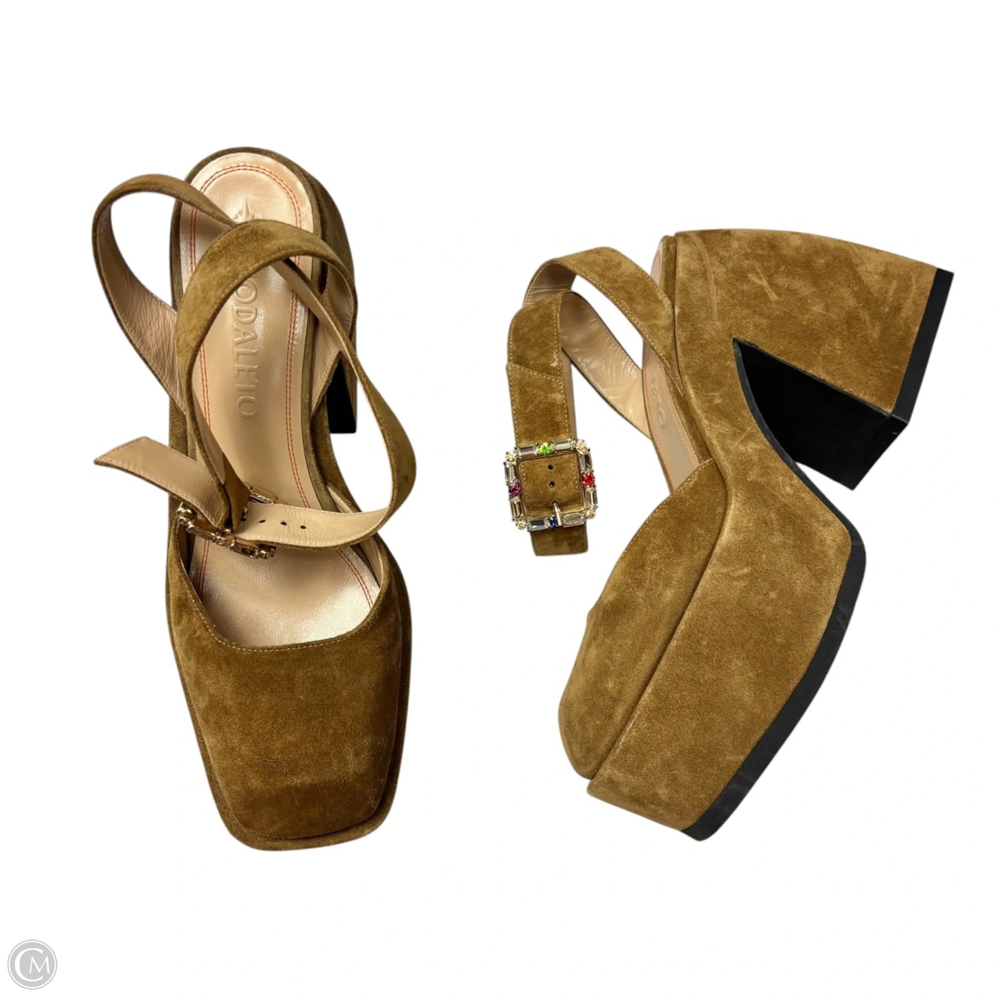 Shoes Heels Block By Nodaleta In Brown, Size: 9.5
