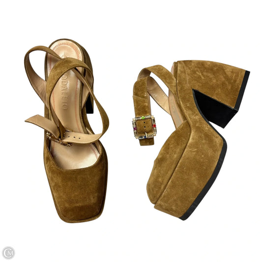 Shoes Heels Block By Nodaleta In Brown, Size: 9.5