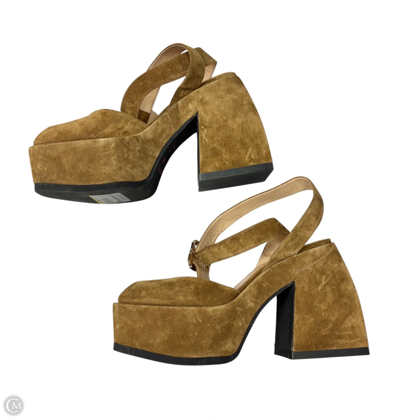 Shoes Heels Block By Nodaleta In Brown, Size: 9.5