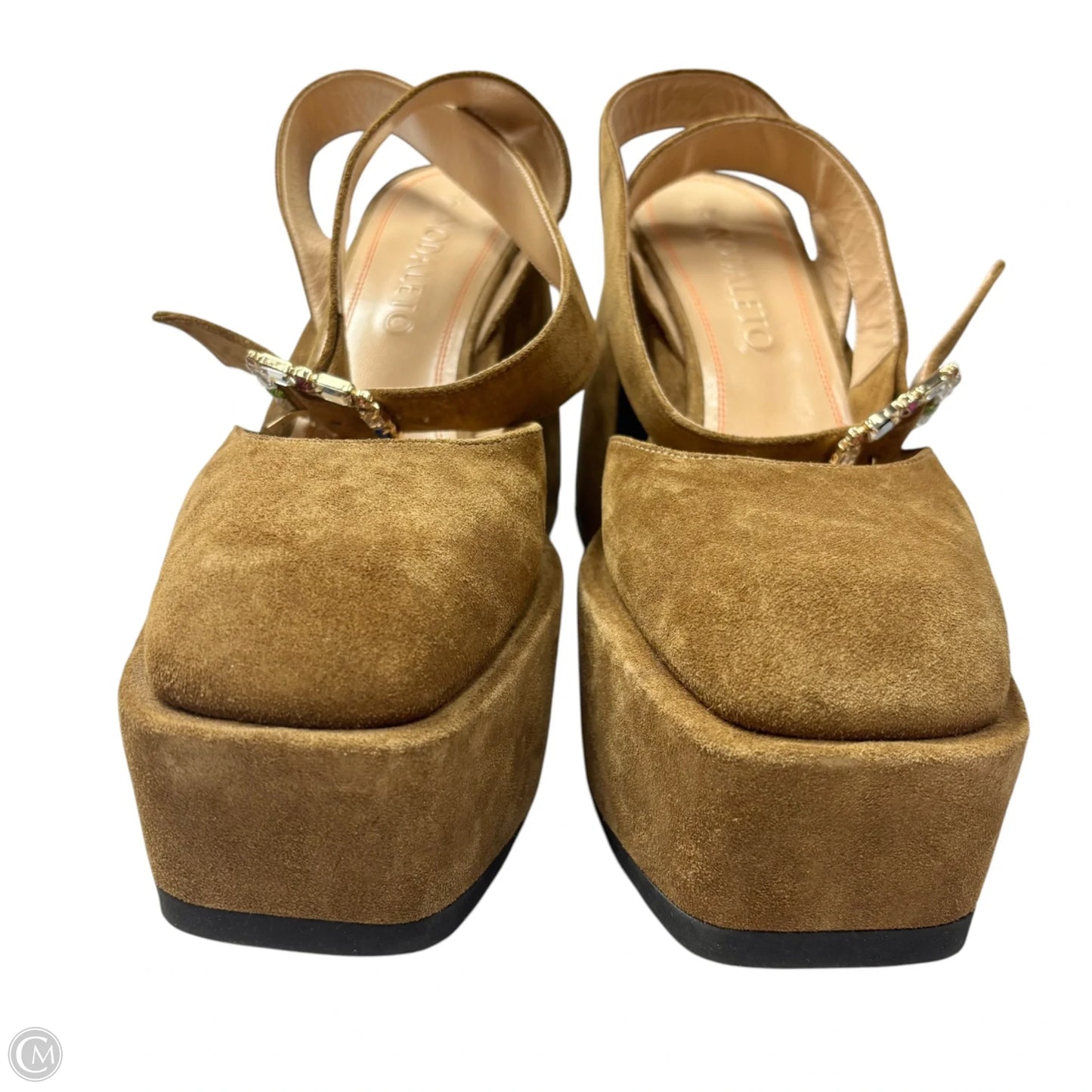 Shoes Heels Block By Nodaleta In Brown, Size: 9.5