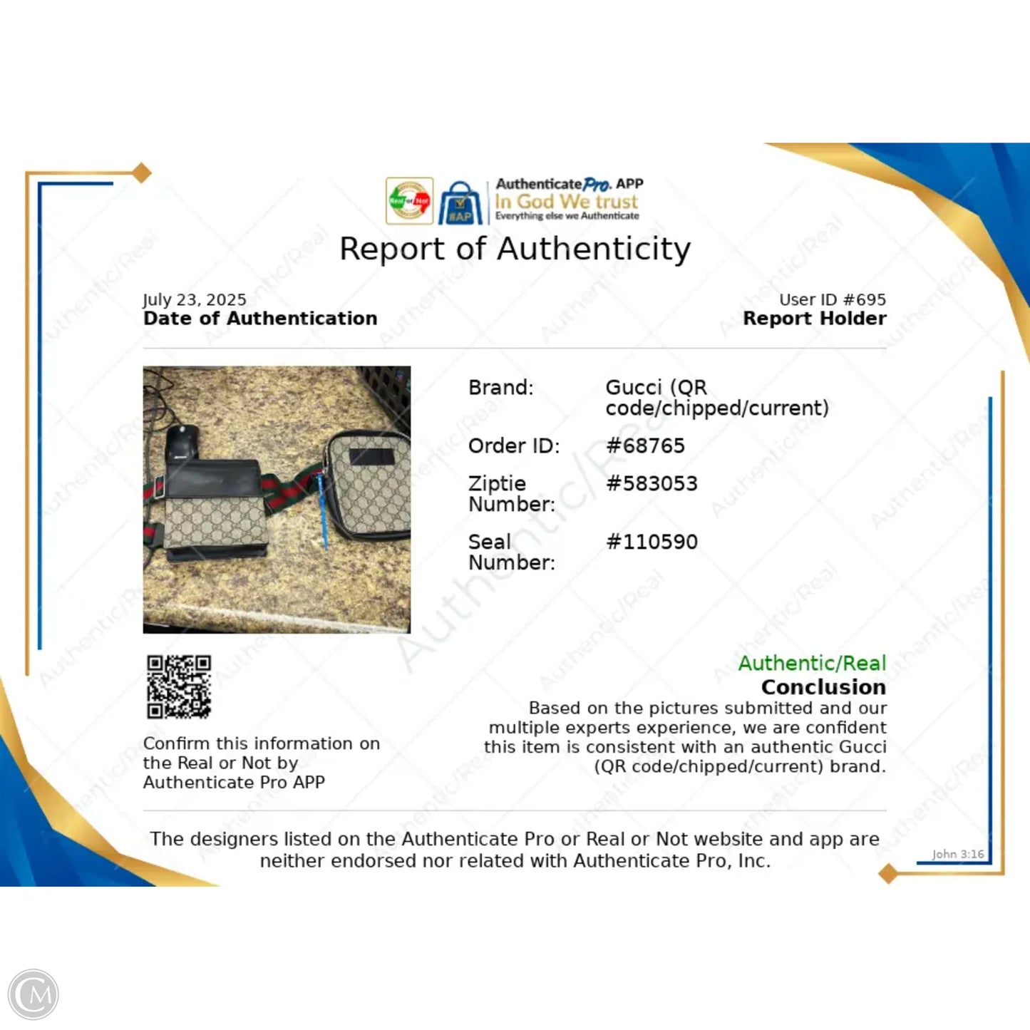 Belt Bag Luxury Designer By Gucci, Size: Medium