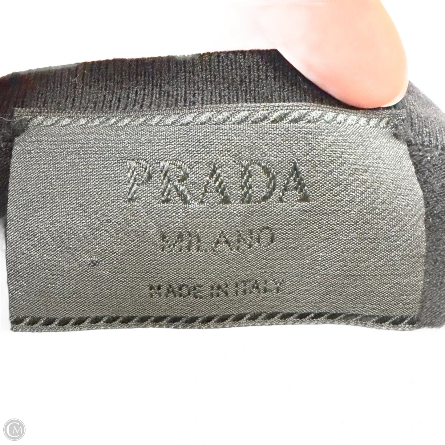 Top Long Sleeve Luxury Designer By Prada In Black, Size: L