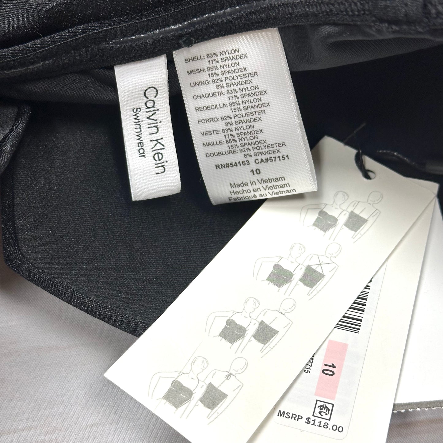 Swimsuit By Calvin Klein In Black, Size: M