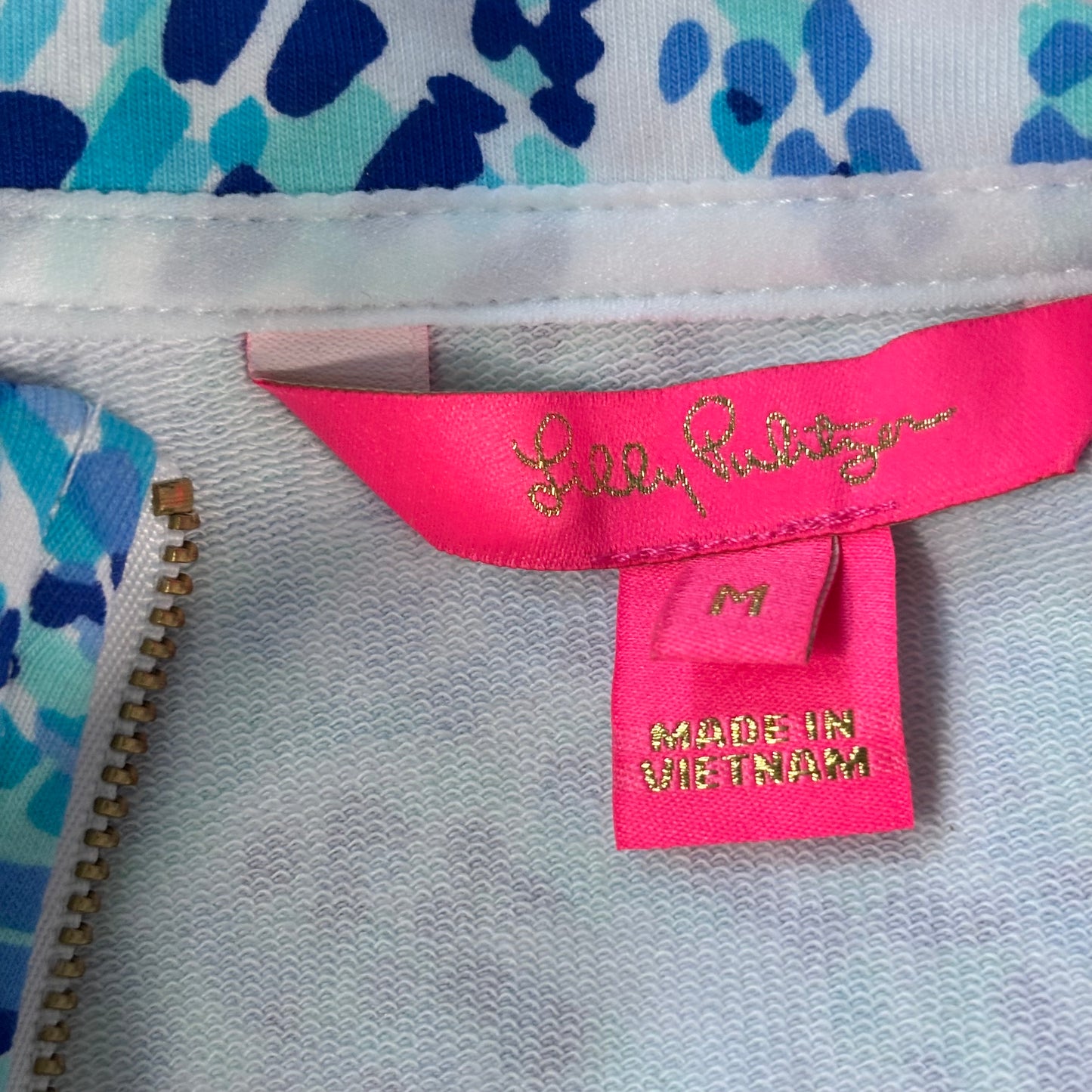 Sweatshirt Designer By Lilly Pulitzer In Blue & White, Size: M