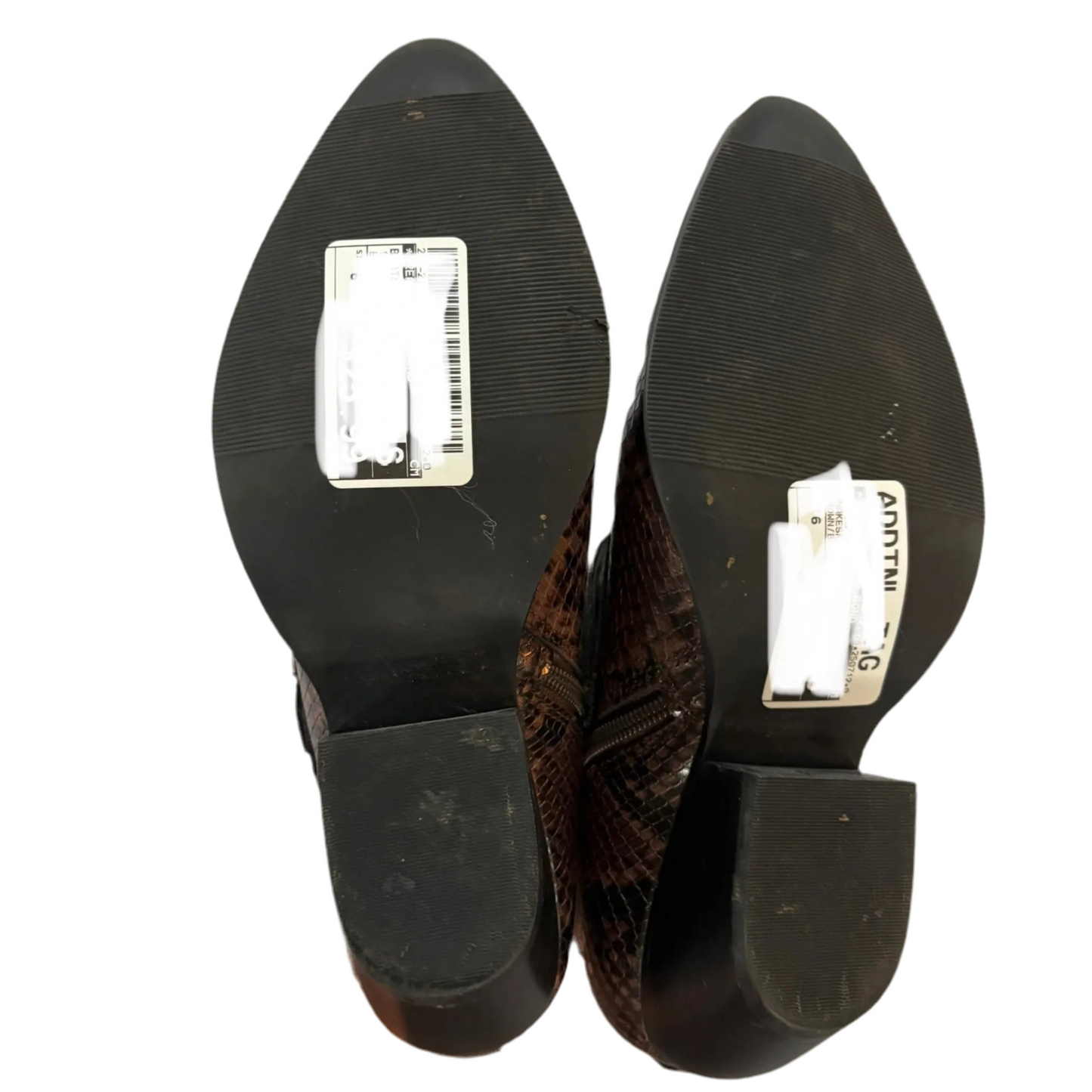 Boots Ankle Flats By Treasure And Bond In Snakeskin Print, Size: 6