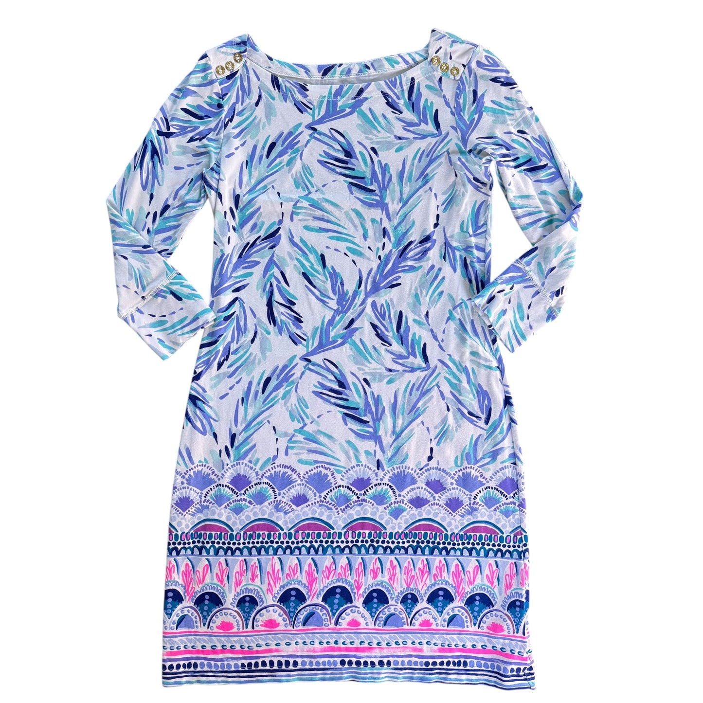 Dress Designer By Lilly Pulitzer In Blue & White, Size: Xs