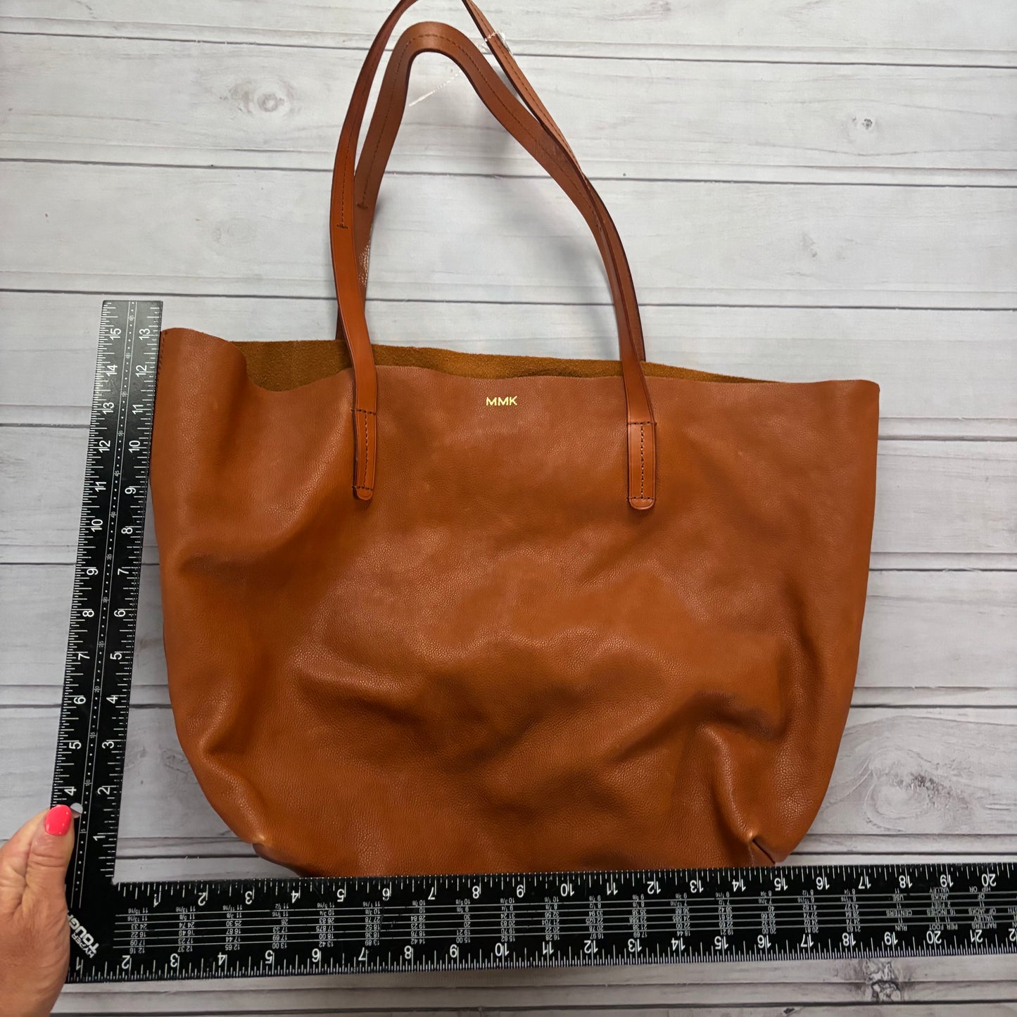 Tote Leather By Mark & Graham, Size: Large