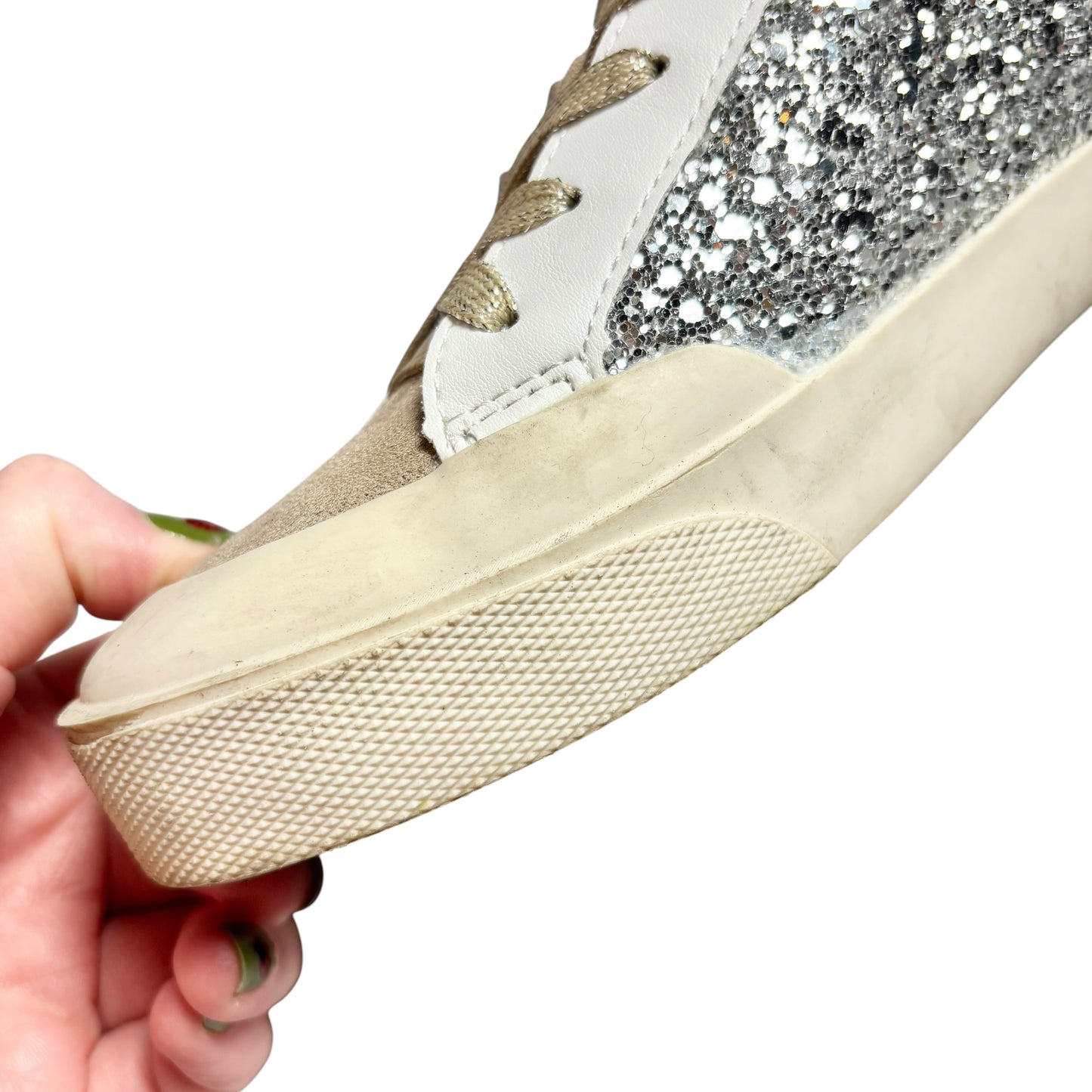 Shoes Sneakers By Miim In Brown & Silver, Size: 8