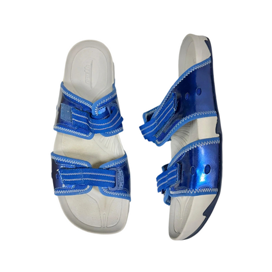 Sandals Flats By Earth In Blue, Size: 9
