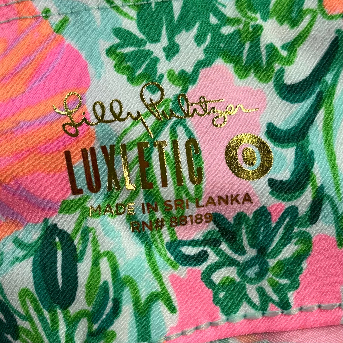 Pants Designer By Lilly Pulitzer In Green & Pink, Size: S