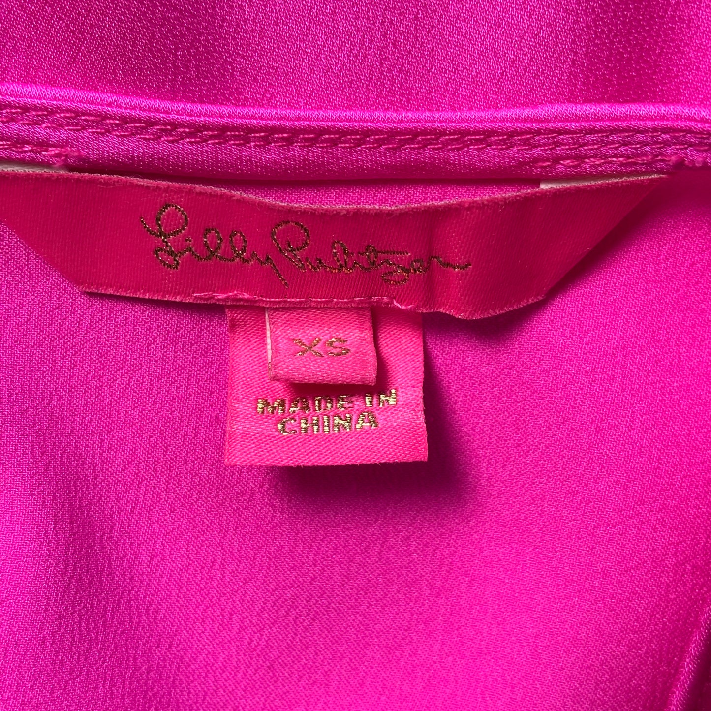 Top 3/4 Sleeve Designer By Lilly Pulitzer In Pink, Size: Xs