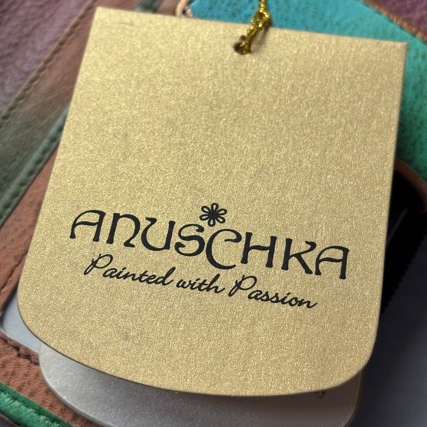 Wallet Leather By Anuschka, Size: Medium