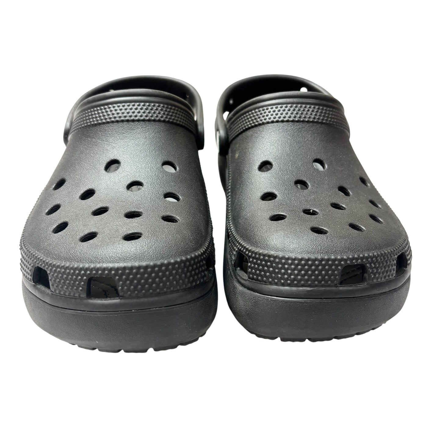 Shoes Flats By Crocs In Black, Size: 8