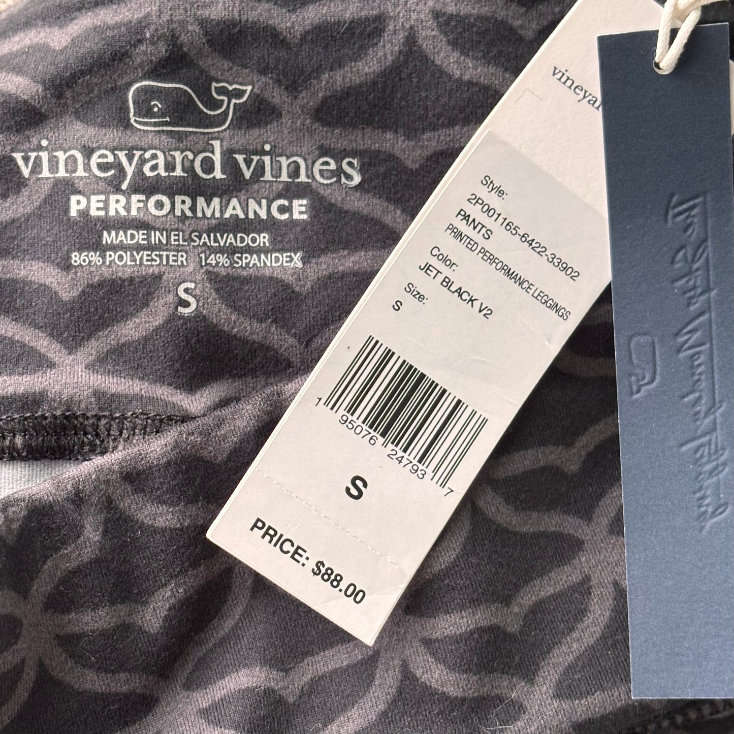 Athletic Leggings By Vineyard Vines In Black & Grey, Size: S