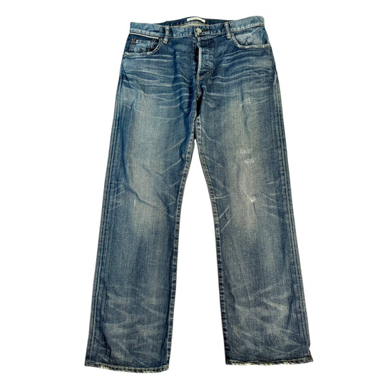 Jeans Straight By Moussy In Blue Denim, Size: 8