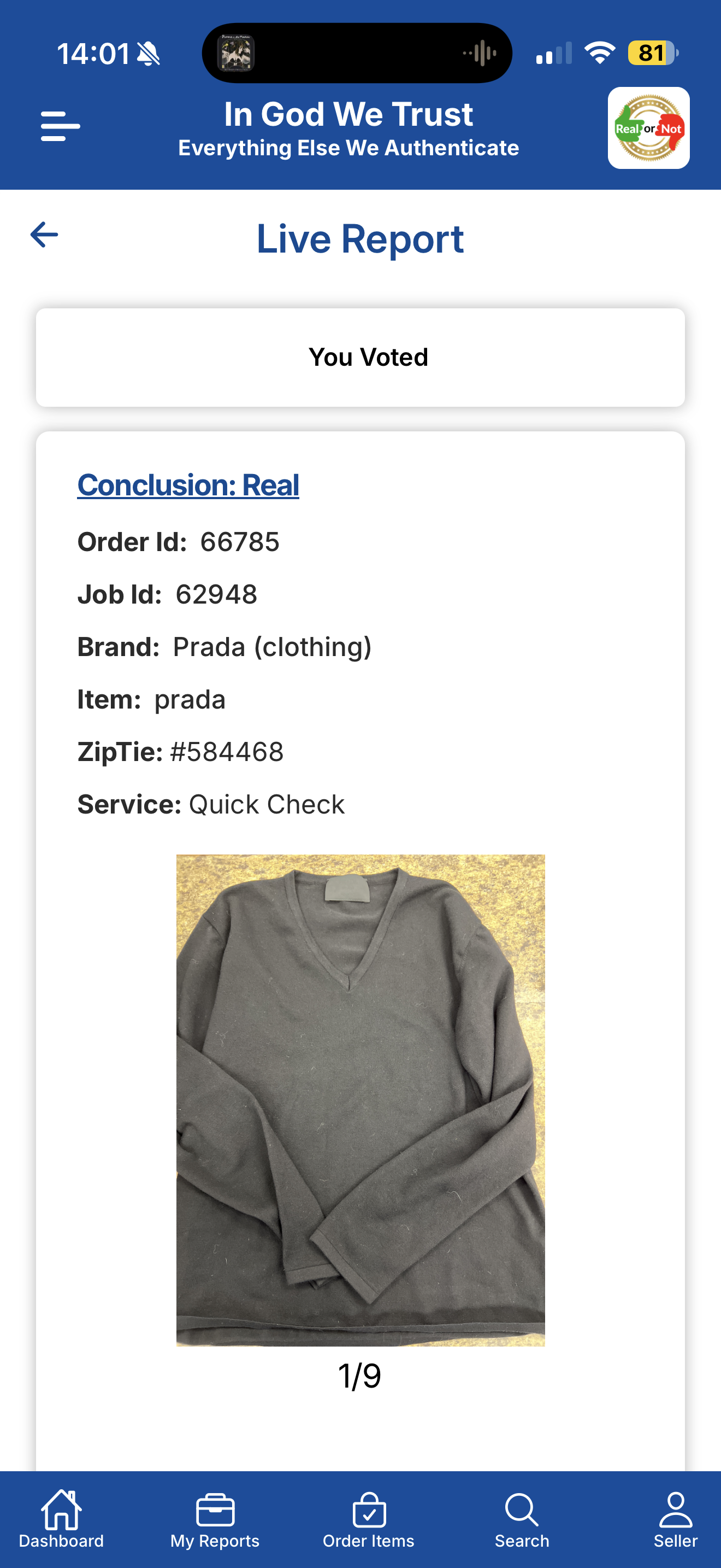 Top Long Sleeve Luxury Designer By Prada In Black, Size: L