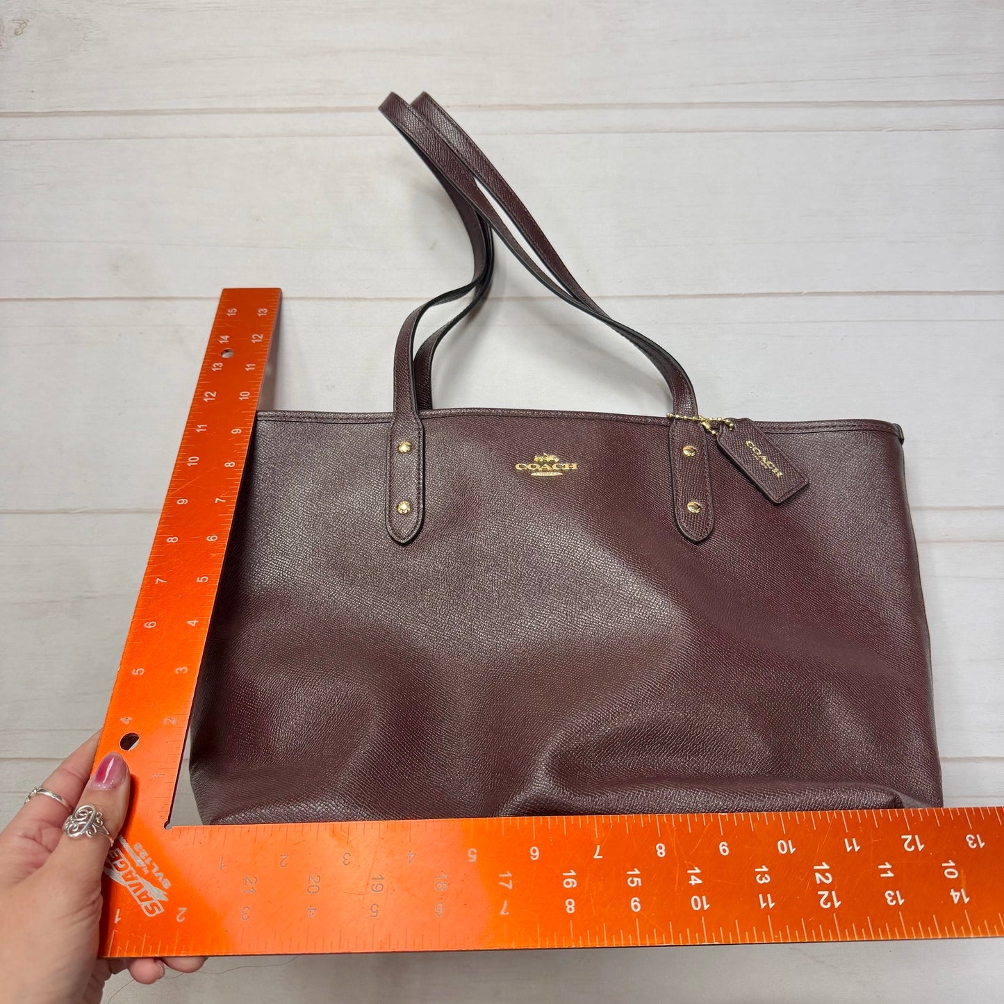 Tote Designer By Coach, Size: Large