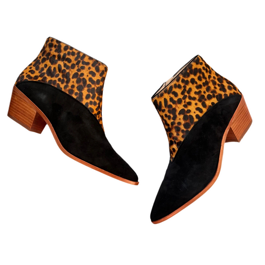 Boots Ankle Heels By Louise Et Cie In Animal Print, Size: 10